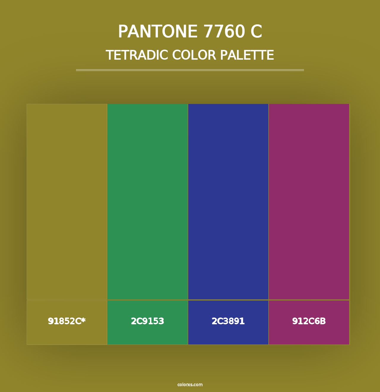 PANTONE 7760 C - Tetradic Color Palette