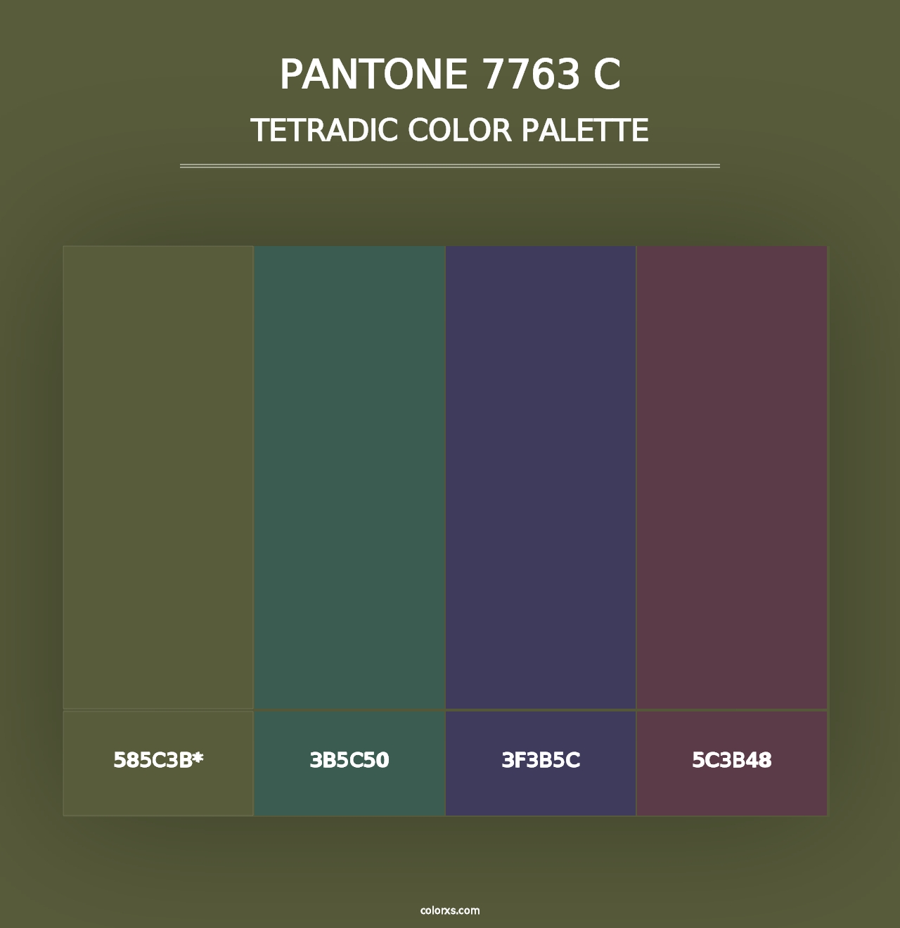 PANTONE 7763 C - Tetradic Color Palette