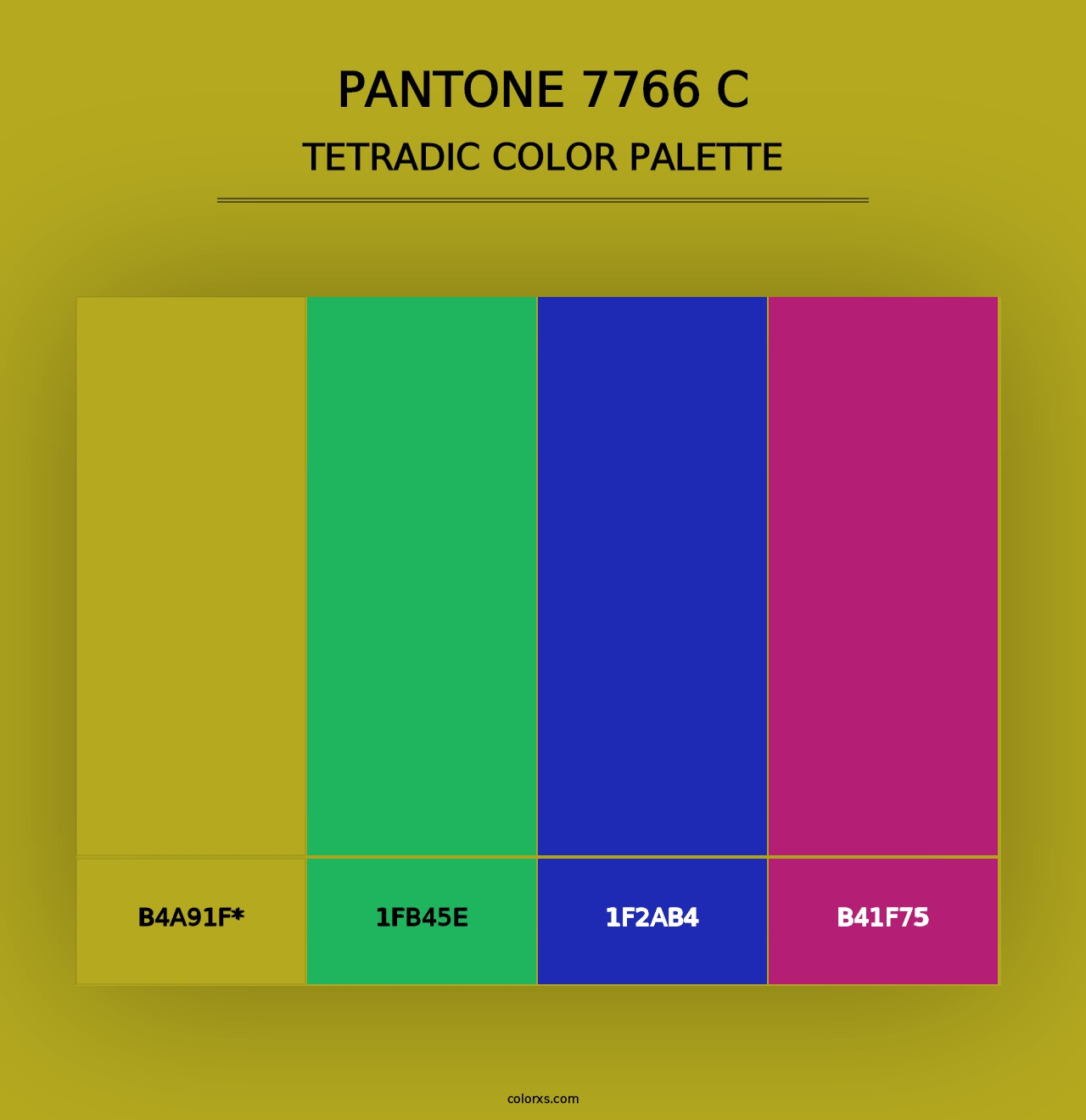 PANTONE 7766 C - Tetradic Color Palette