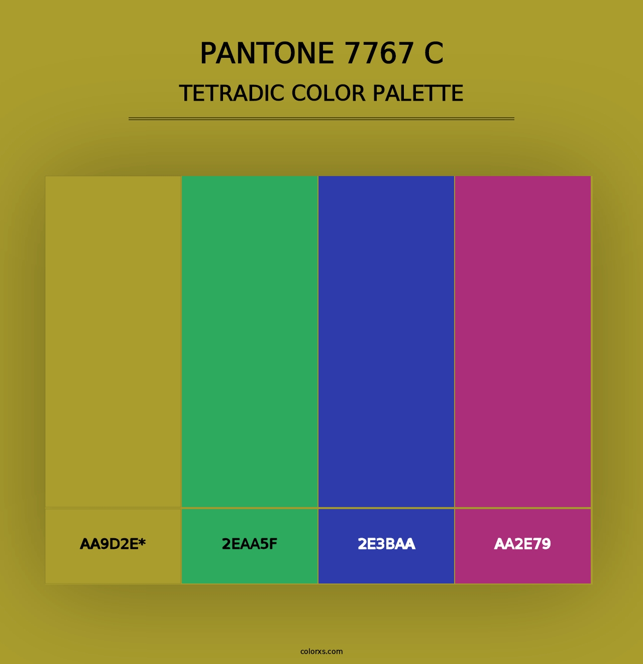 PANTONE 7767 C - Tetradic Color Palette