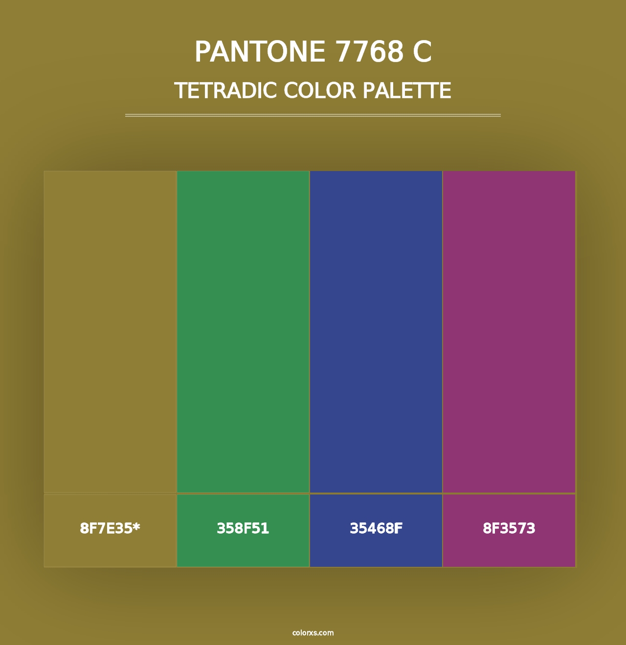 PANTONE 7768 C - Tetradic Color Palette