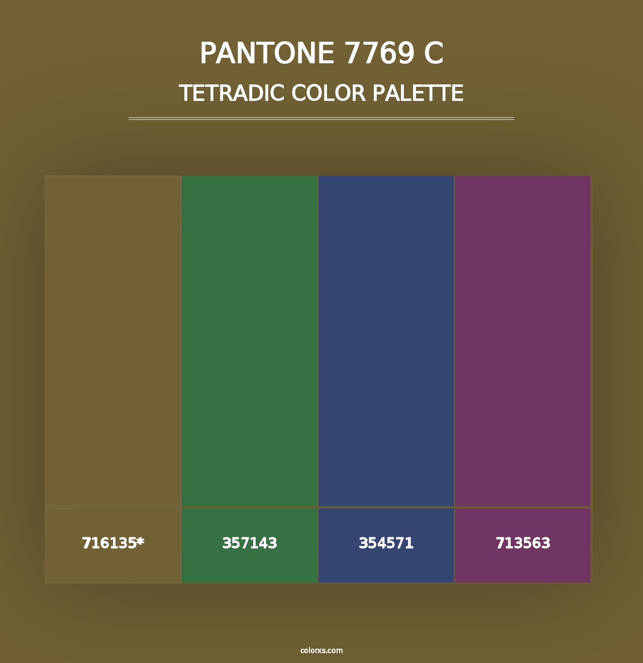 PANTONE 7769 C - Tetradic Color Palette