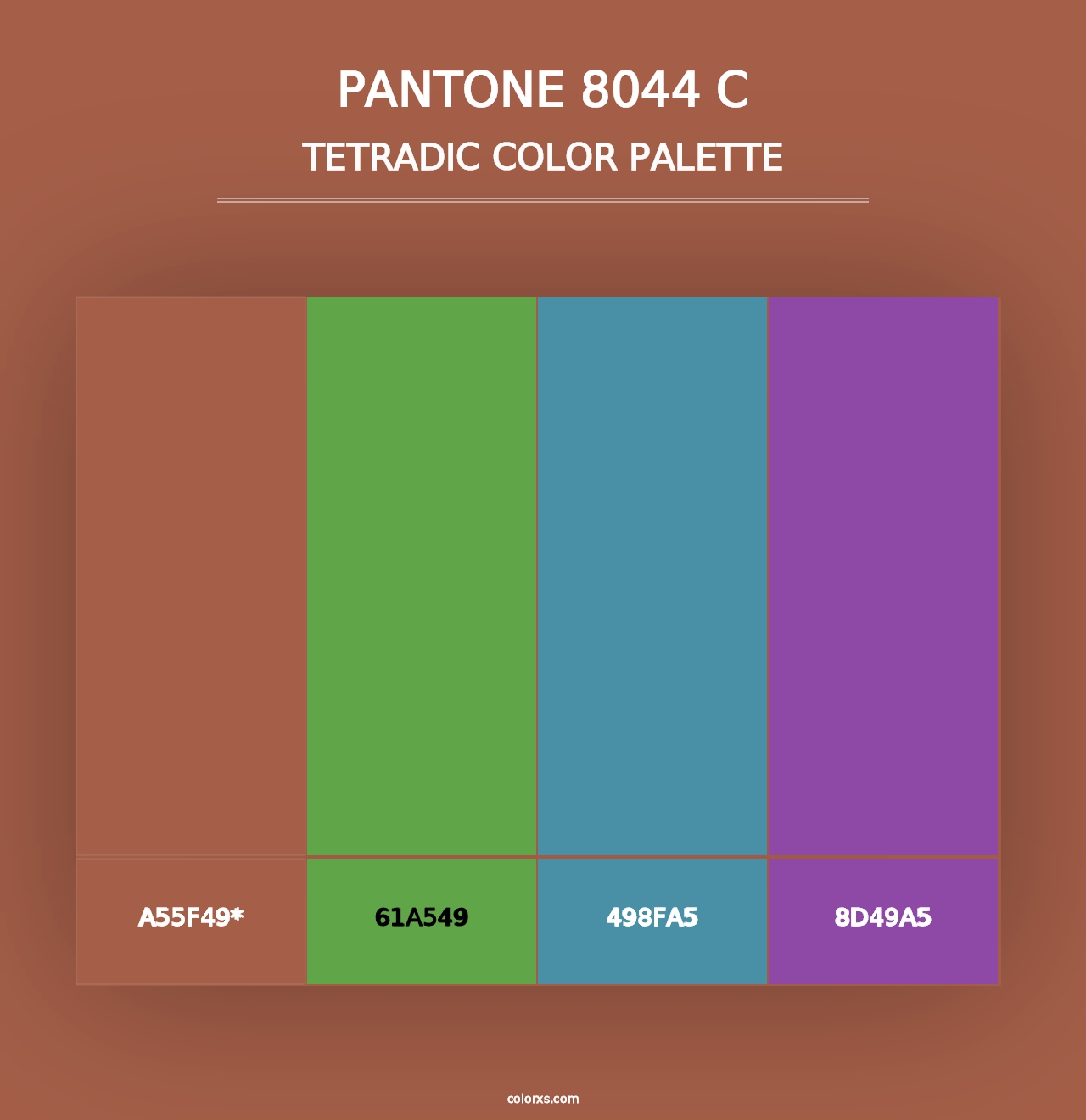 PANTONE 8044 C - Tetradic Color Palette