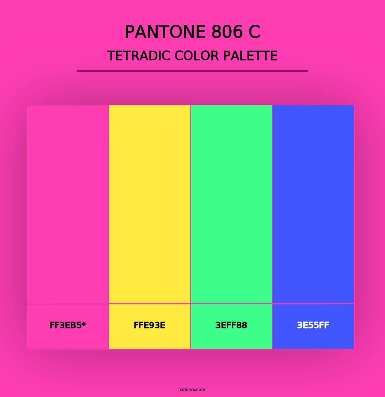 PANTONE 806 C - Tetradic Color Palette