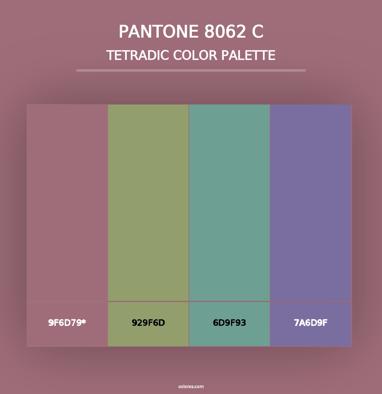 PANTONE 8062 C - Tetradic Color Palette