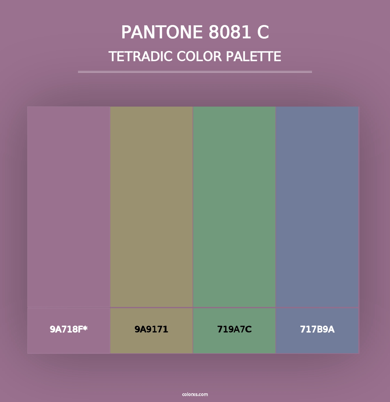 PANTONE 8081 C - Tetradic Color Palette