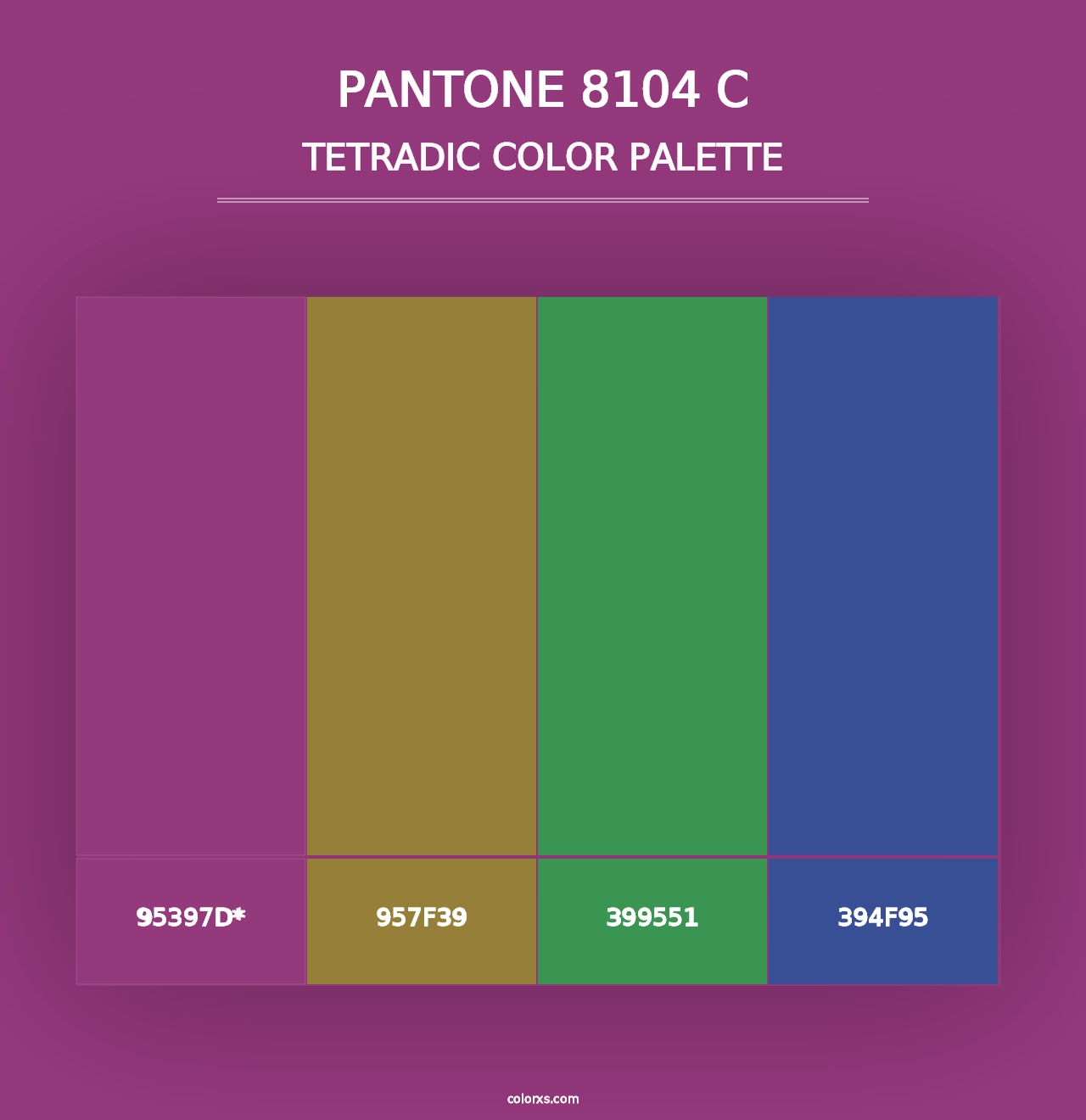 PANTONE 8104 C - Tetradic Color Palette