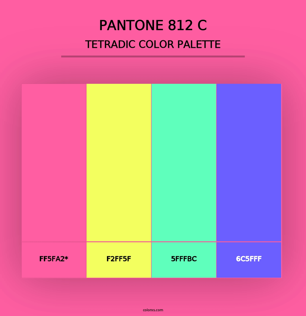 PANTONE 812 C - Tetradic Color Palette