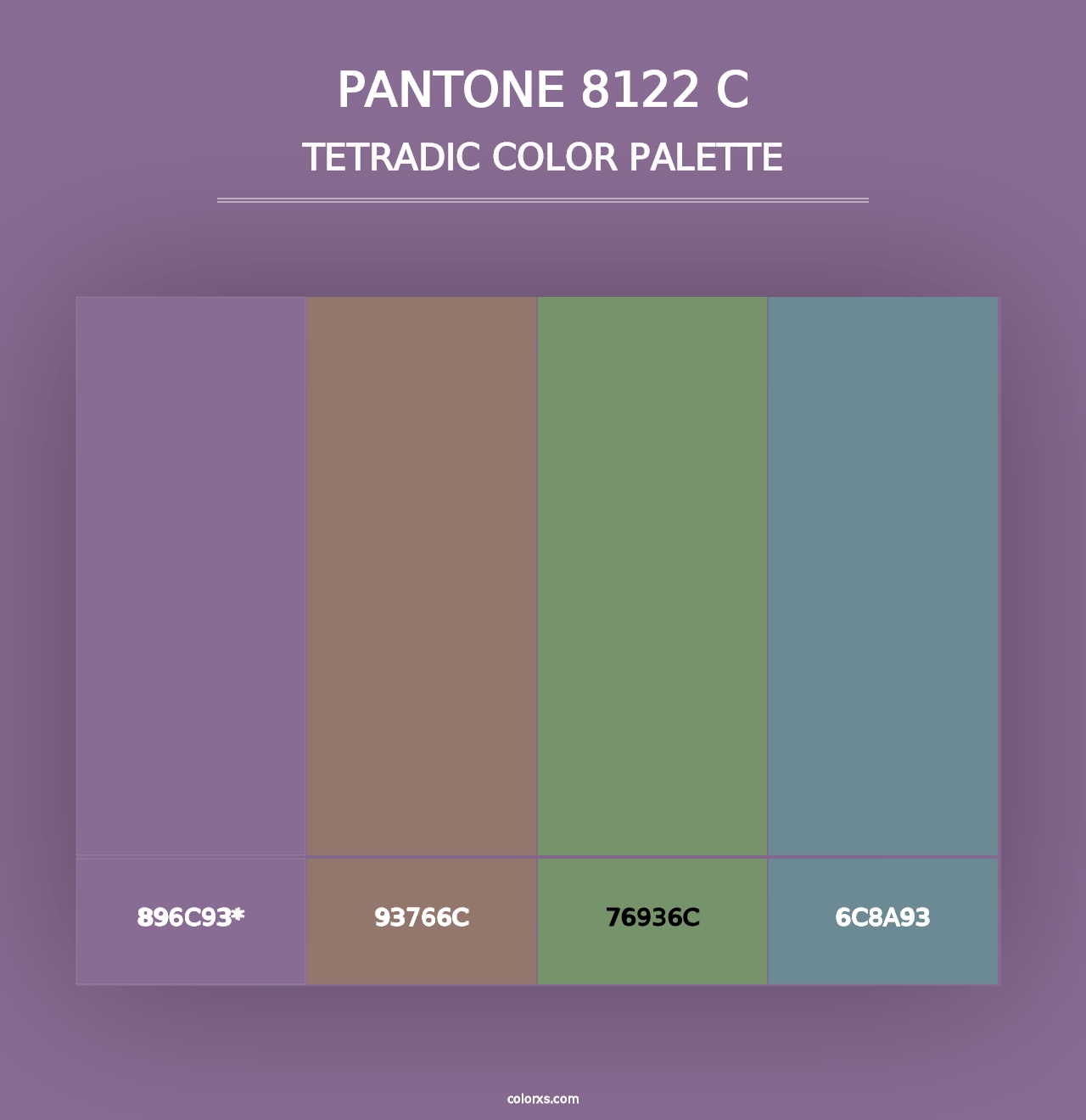 PANTONE 8122 C - Tetradic Color Palette