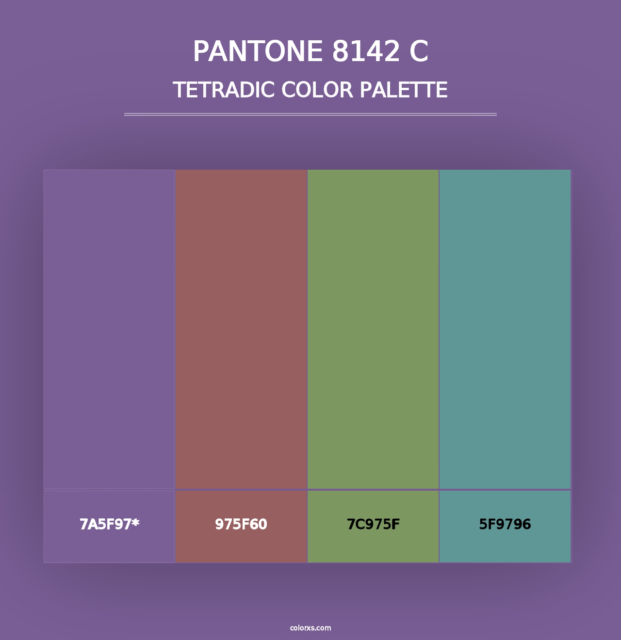 PANTONE 8142 C - Tetradic Color Palette