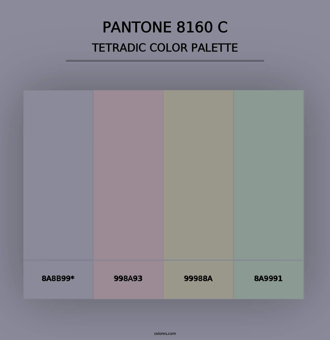 PANTONE 8160 C - Tetradic Color Palette