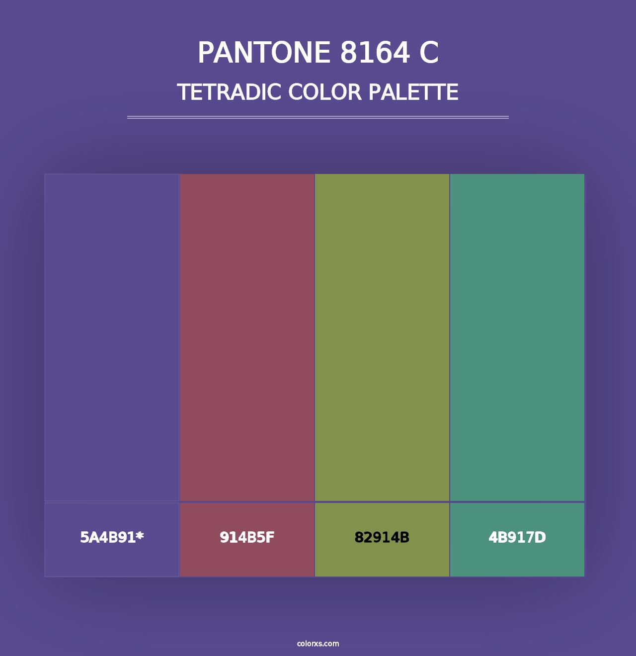 PANTONE 8164 C - Tetradic Color Palette