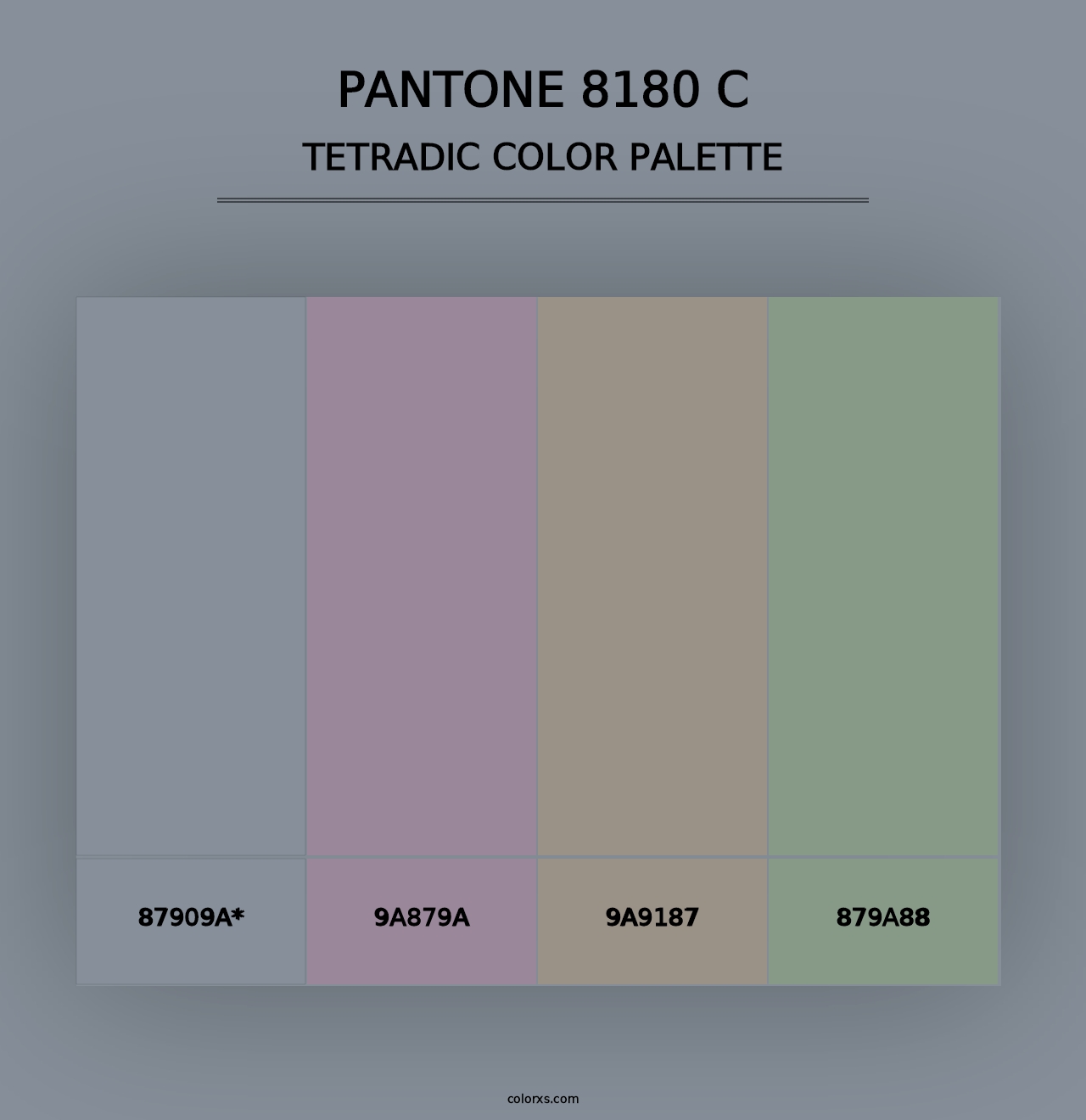 PANTONE 8180 C - Tetradic Color Palette