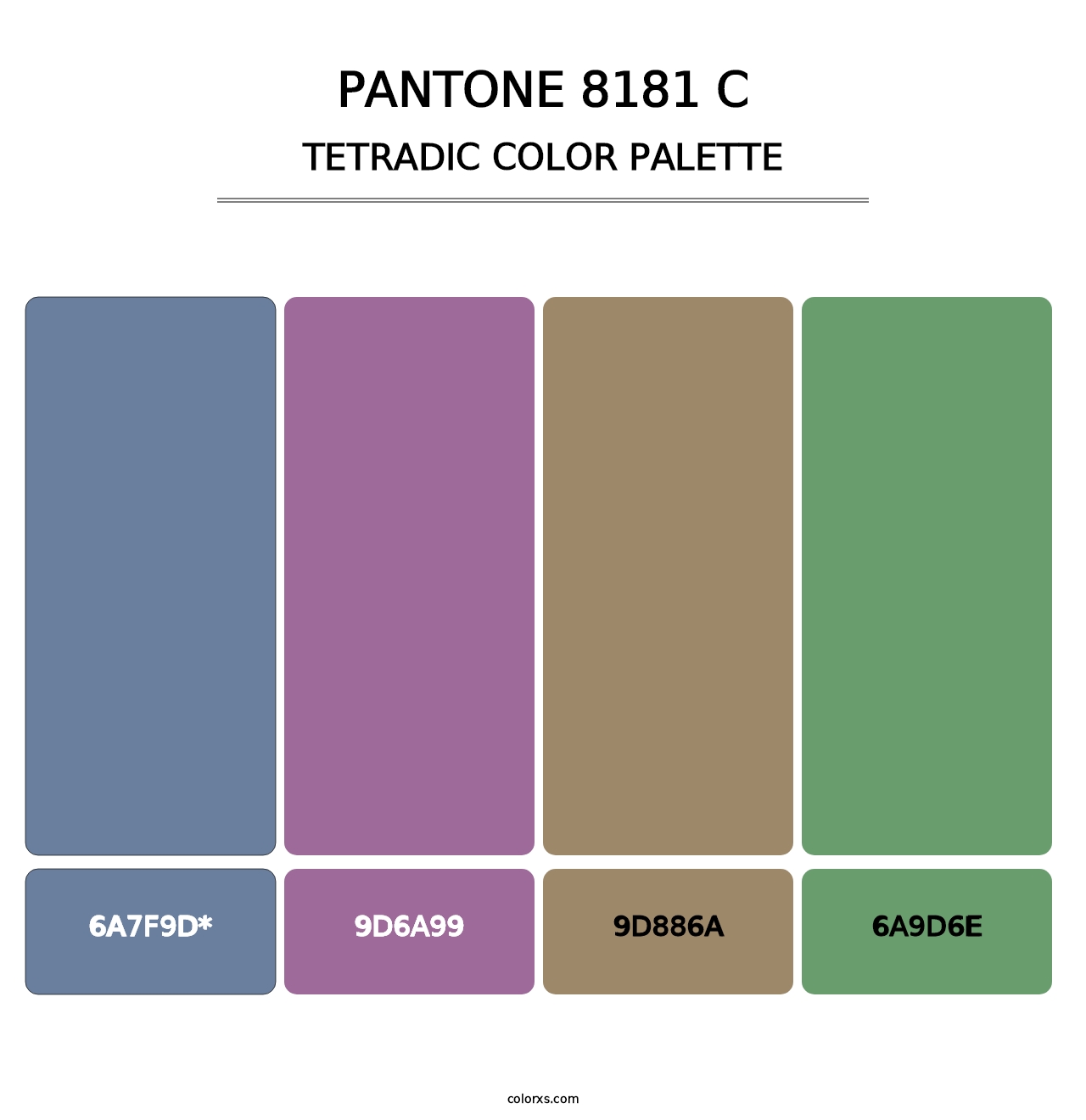 PANTONE 8181 C - Tetradic Color Palette