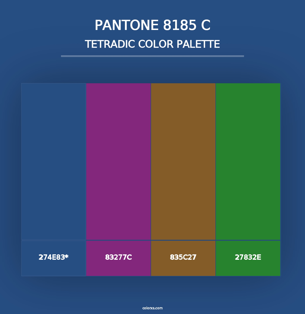 PANTONE 8185 C - Tetradic Color Palette