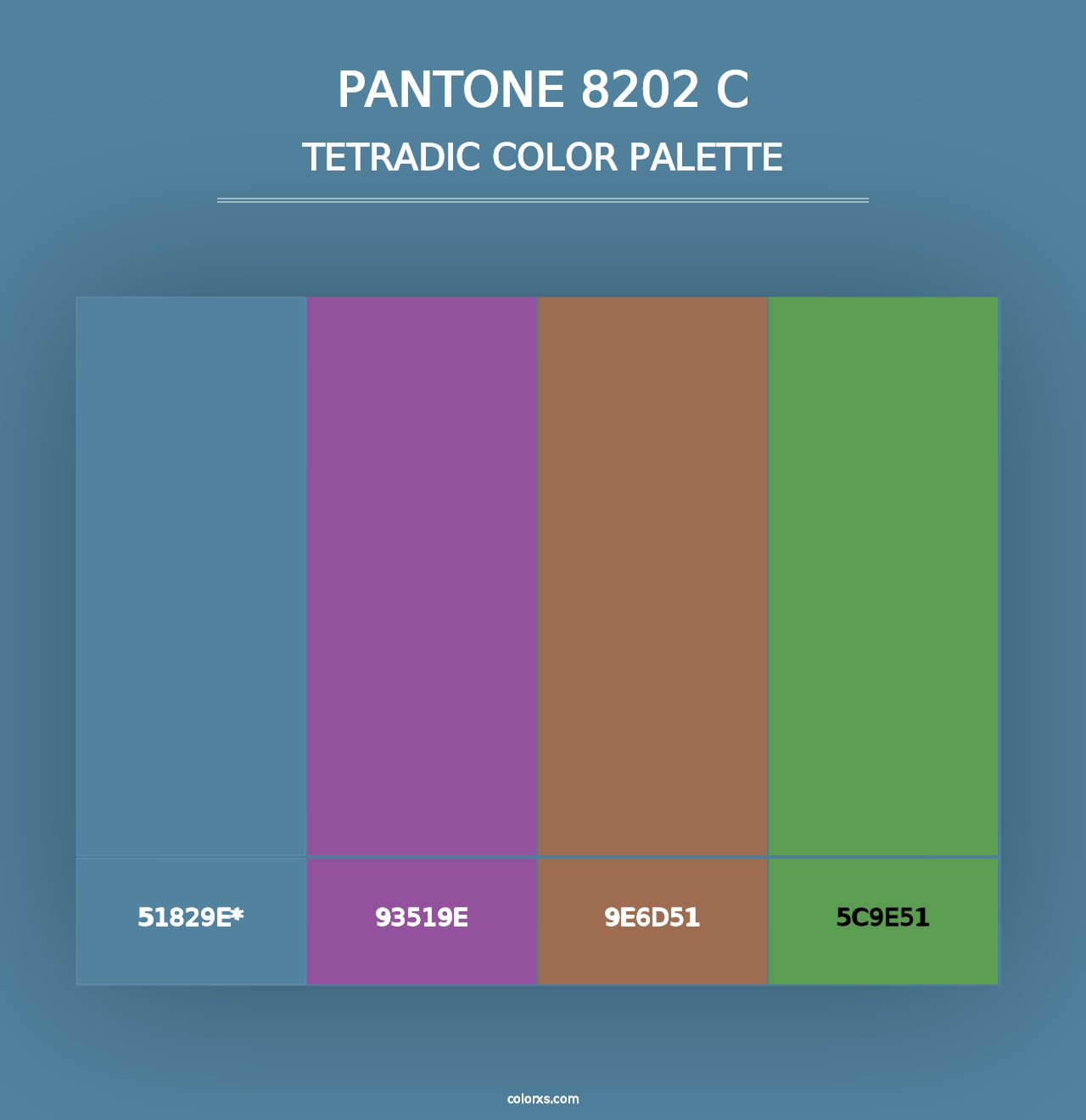 PANTONE 8202 C - Tetradic Color Palette