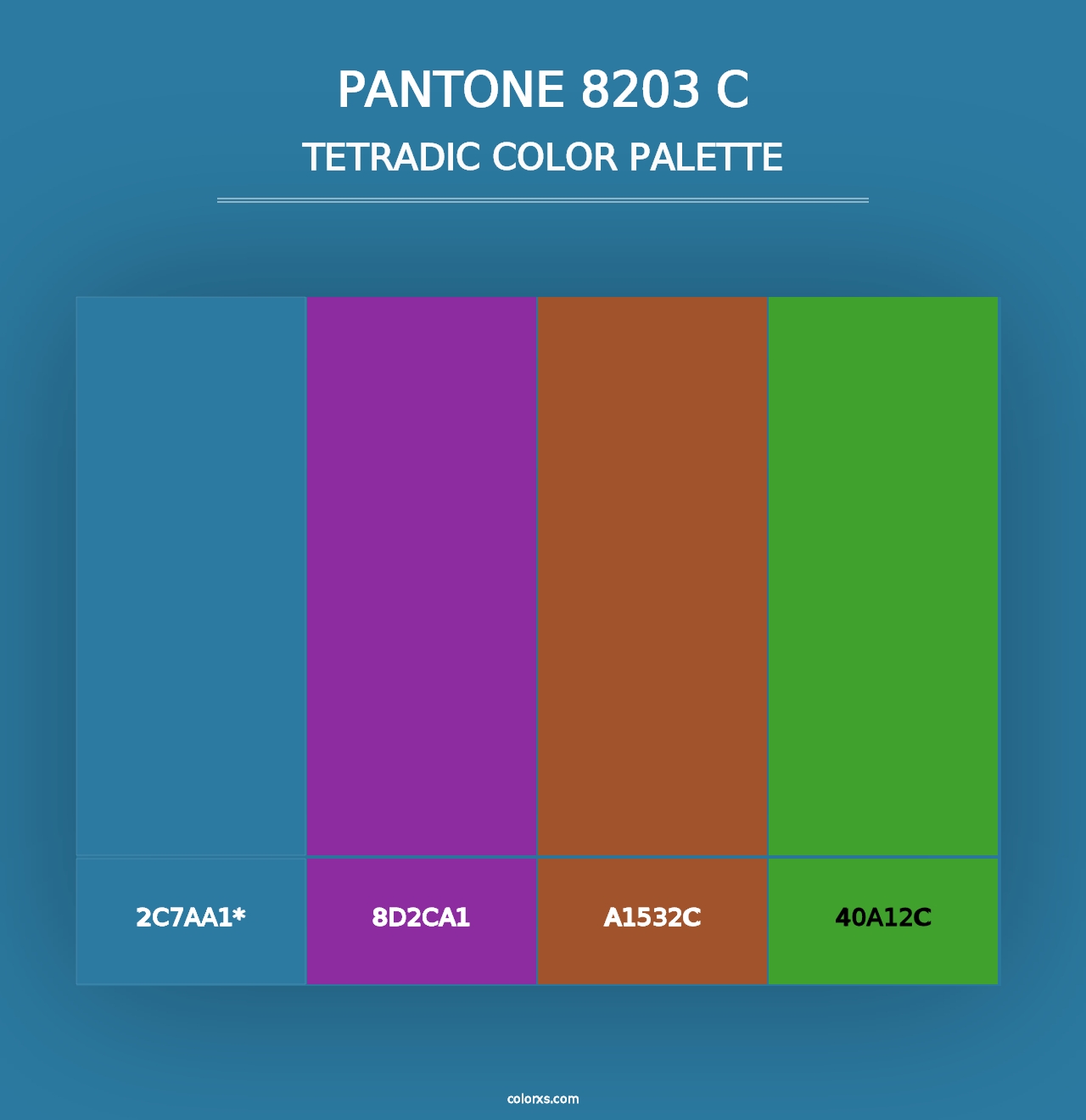 PANTONE 8203 C - Tetradic Color Palette