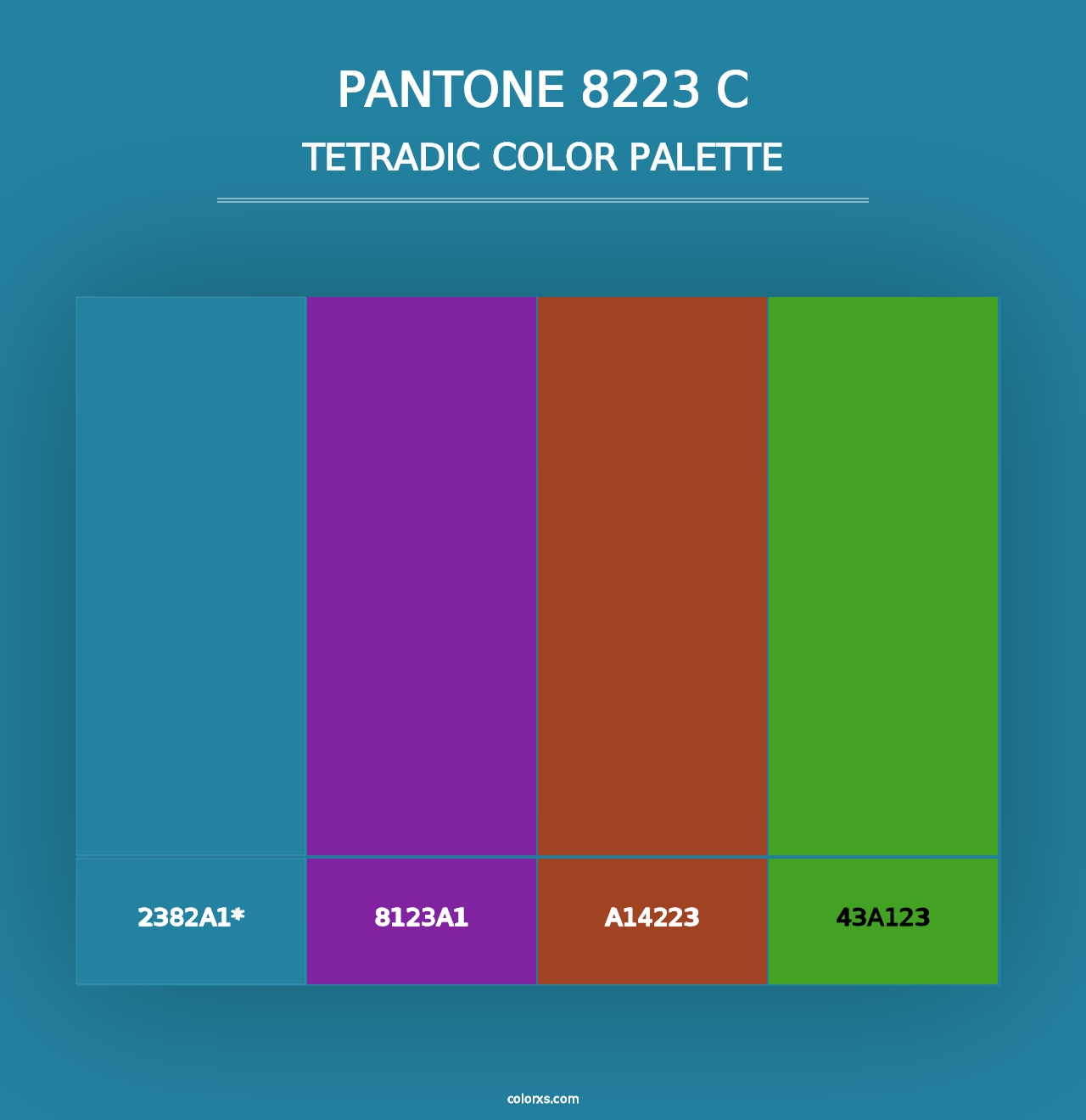 PANTONE 8223 C - Tetradic Color Palette