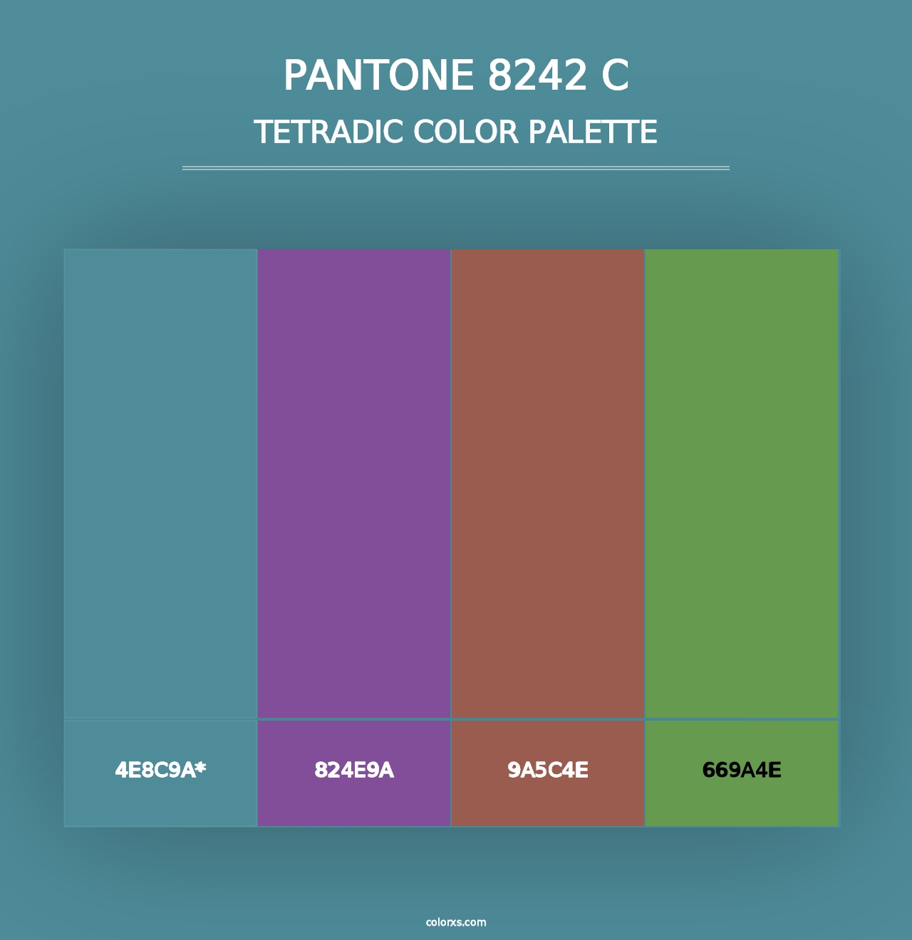 PANTONE 8242 C - Tetradic Color Palette