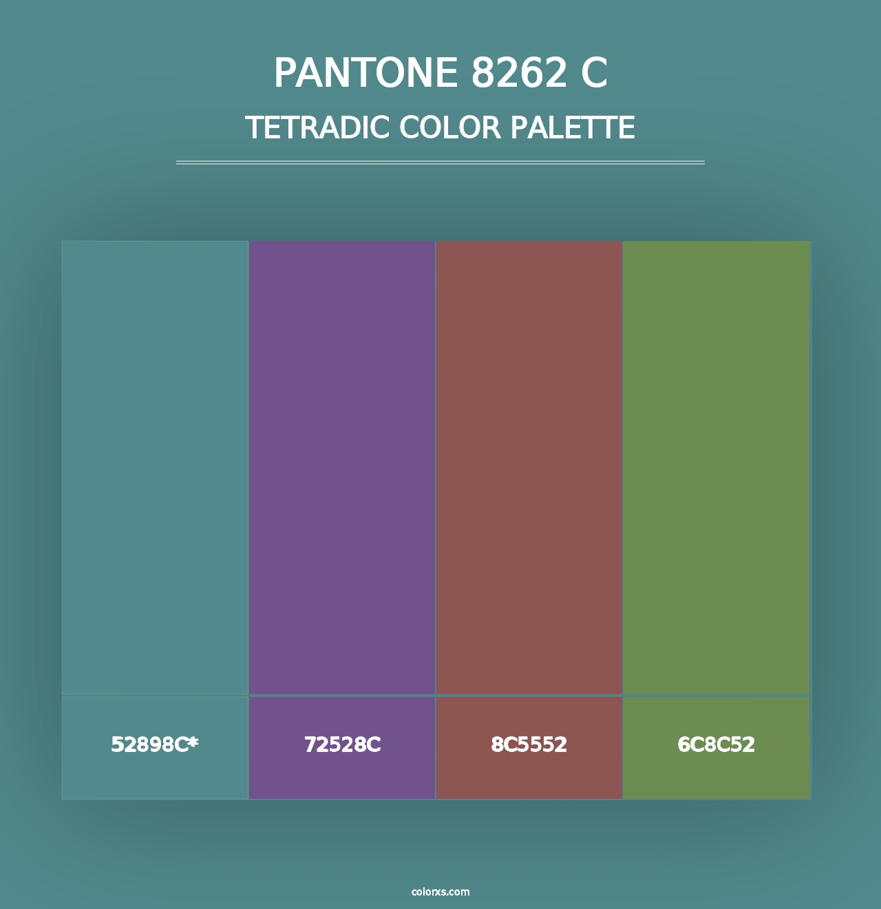 PANTONE 8262 C - Tetradic Color Palette