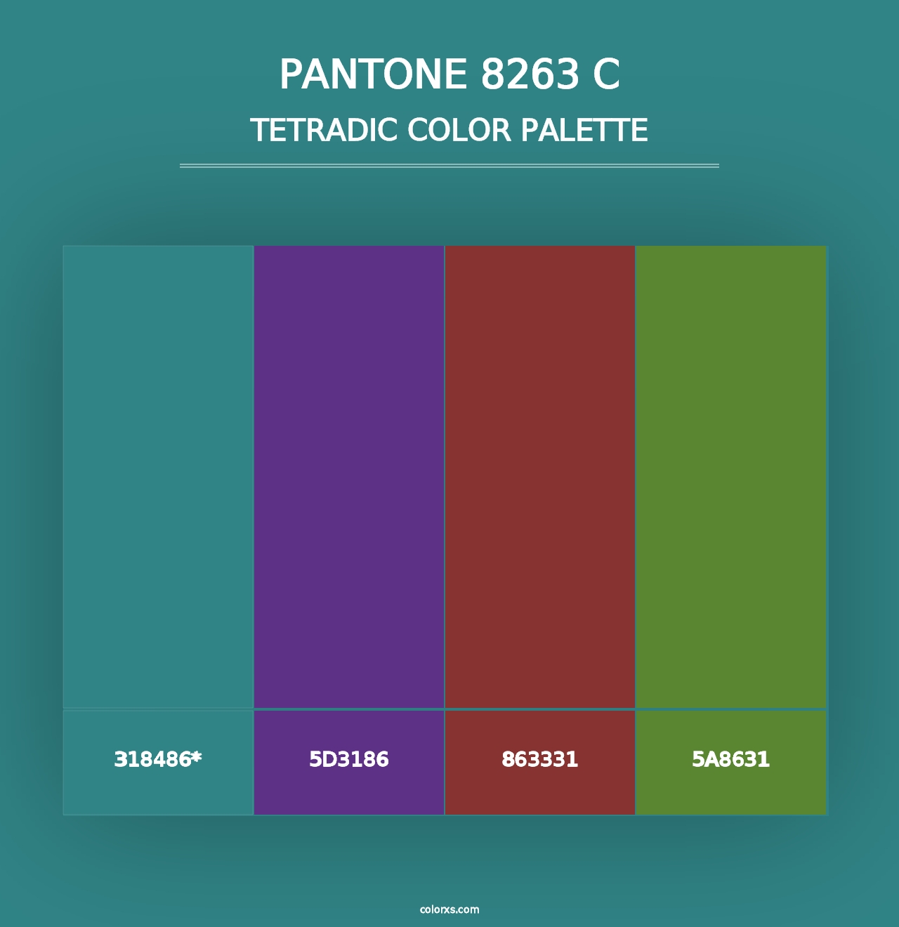 PANTONE 8263 C - Tetradic Color Palette