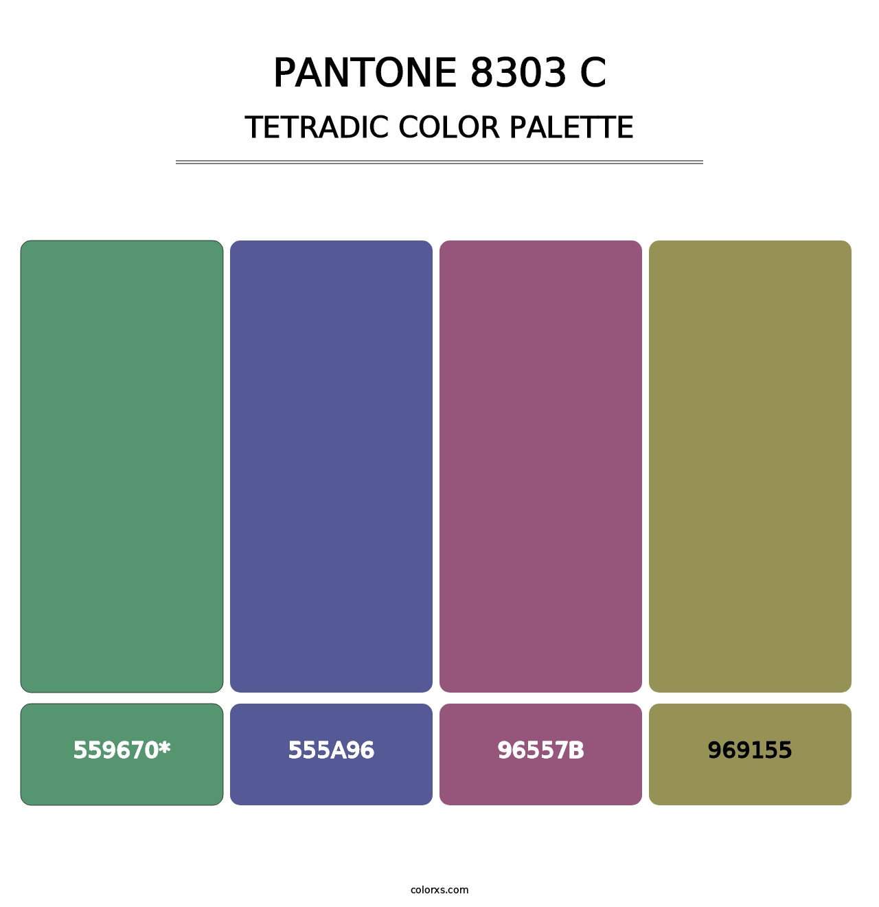 PANTONE 8303 C - Tetradic Color Palette