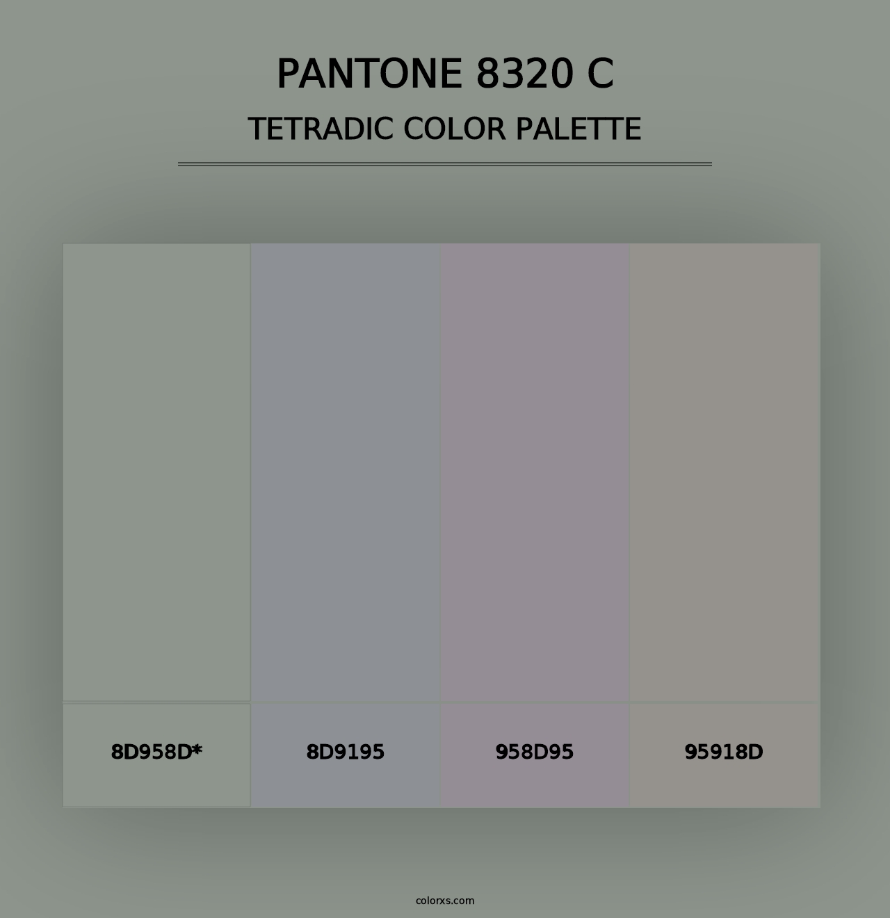 PANTONE 8320 C - Tetradic Color Palette