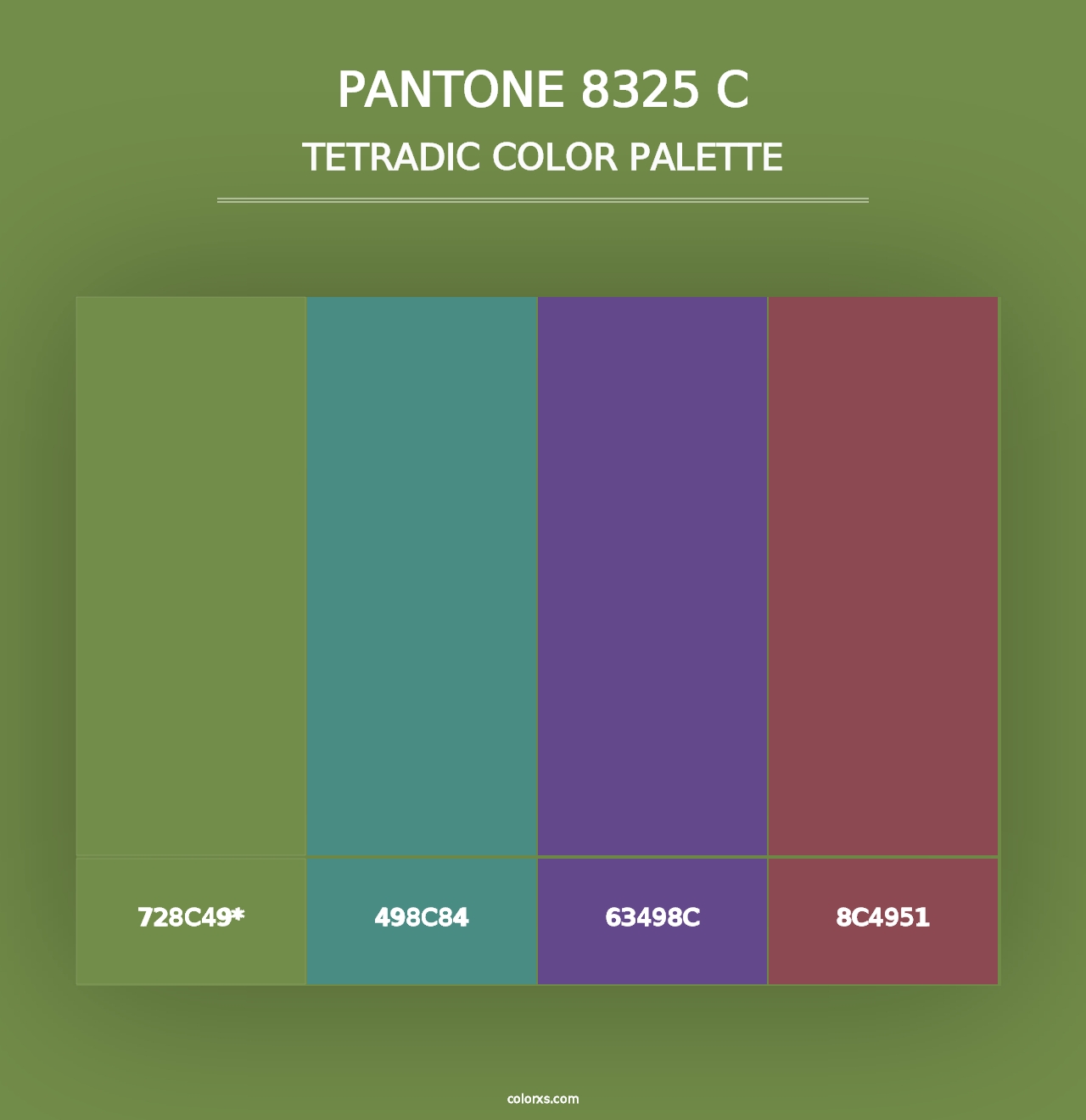 PANTONE 8325 C - Tetradic Color Palette