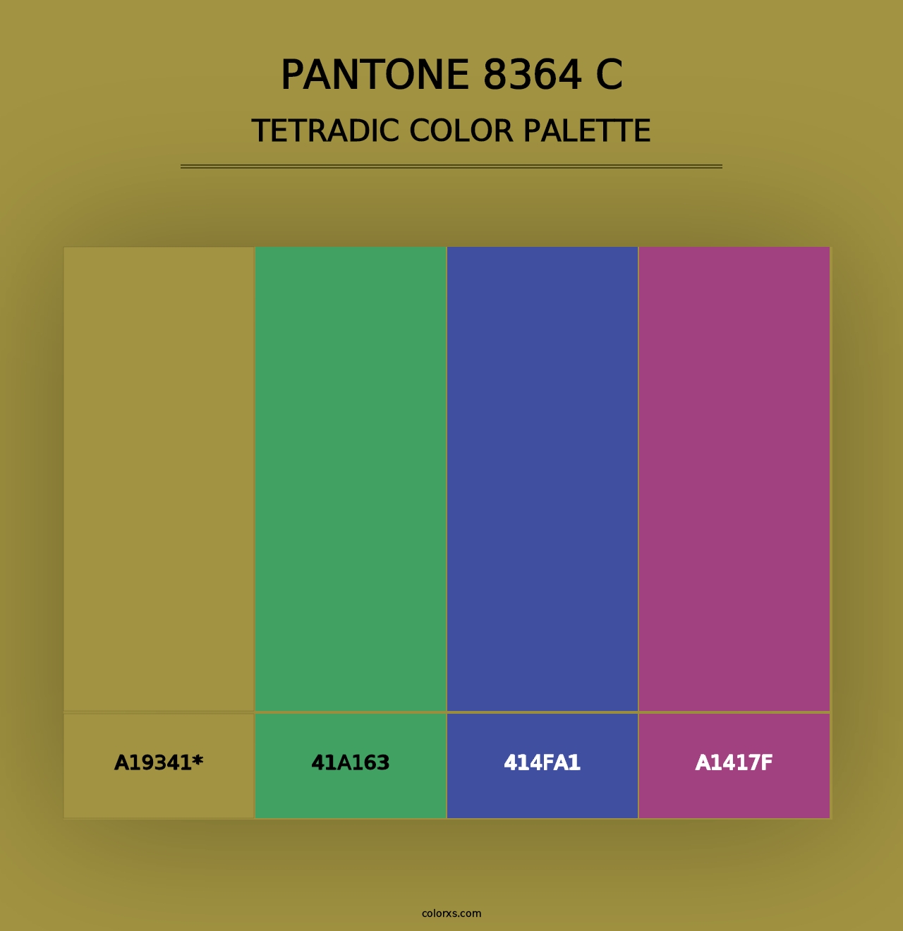 PANTONE 8364 C - Tetradic Color Palette