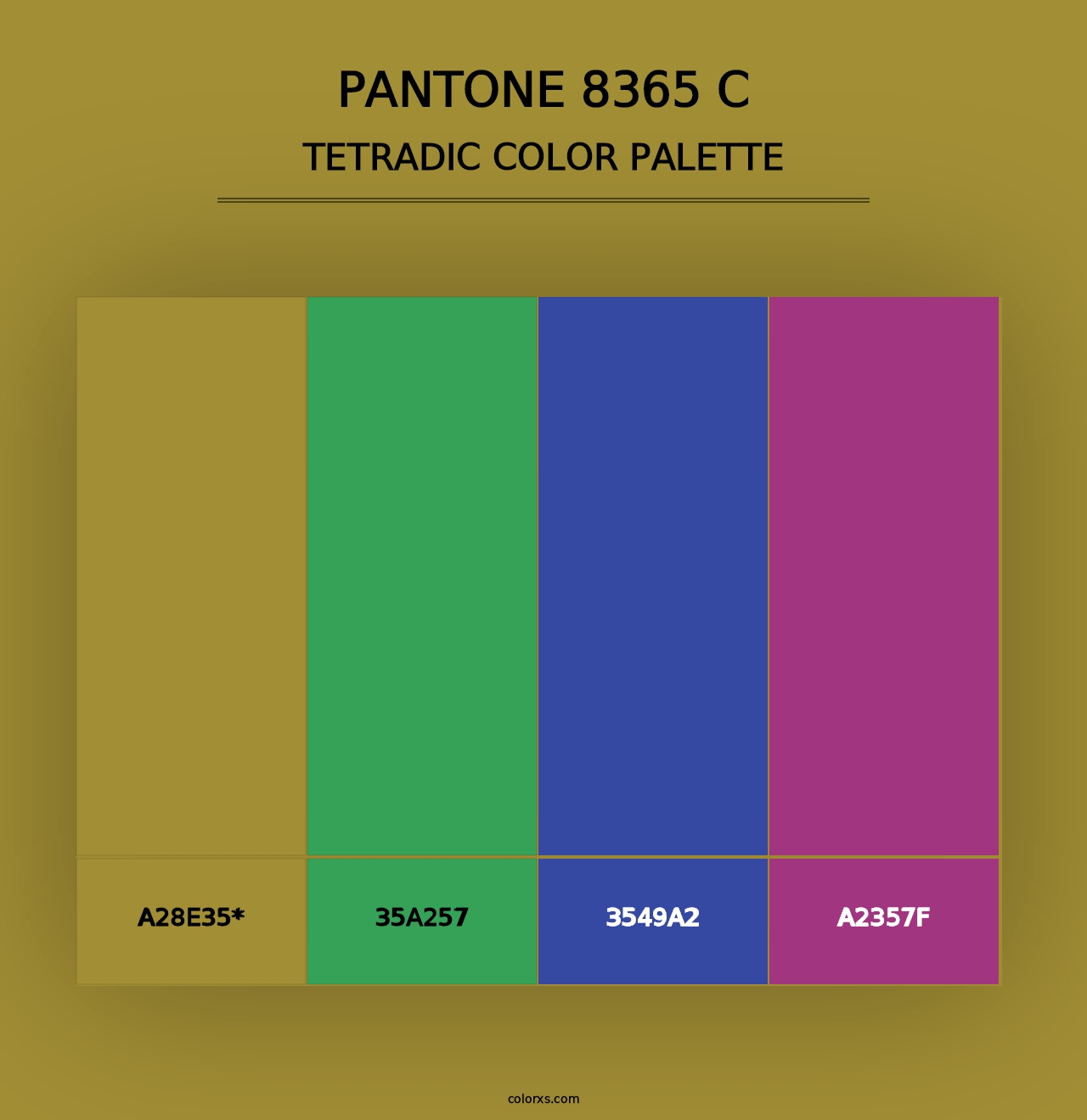 PANTONE 8365 C - Tetradic Color Palette