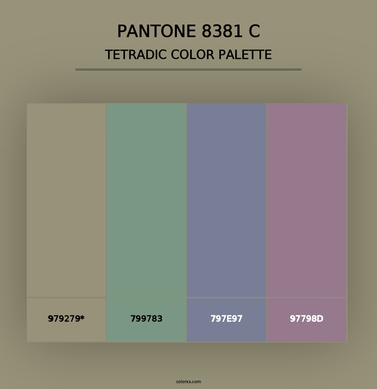 PANTONE 8381 C - Tetradic Color Palette