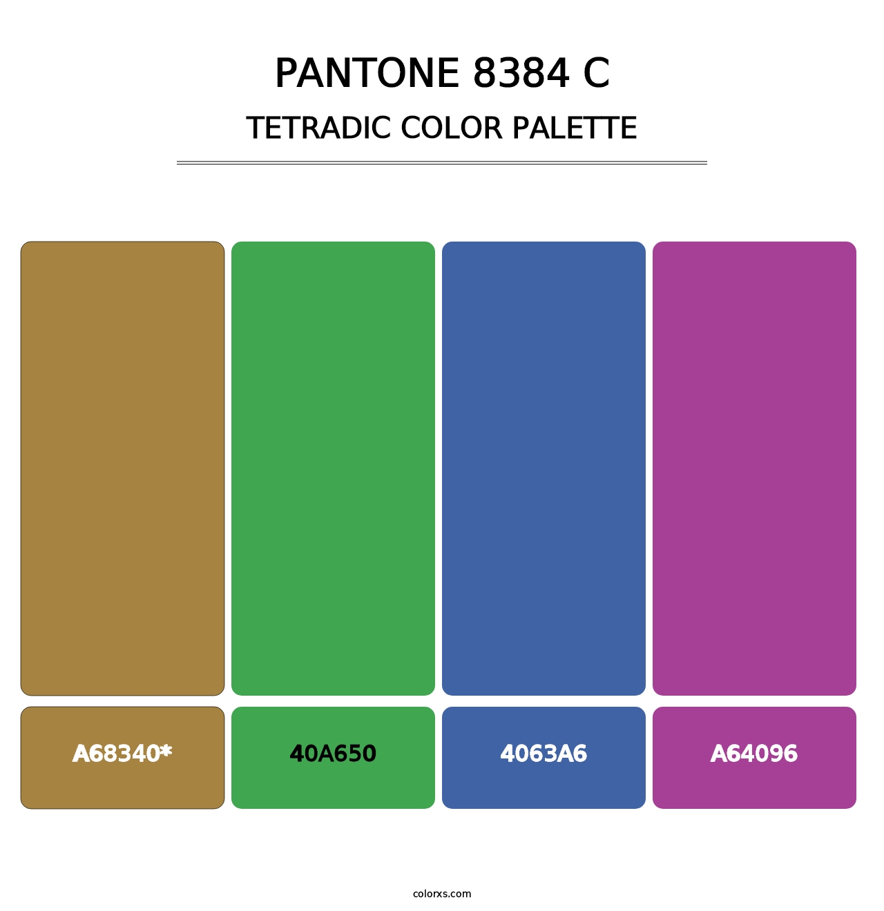 PANTONE 8384 C - Tetradic Color Palette