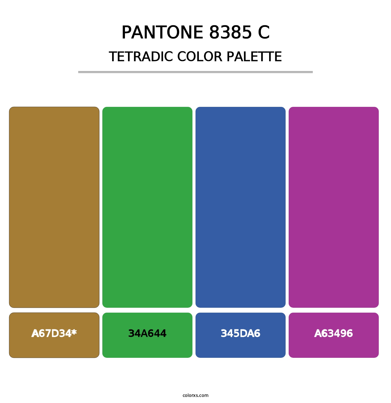 PANTONE 8385 C - Tetradic Color Palette