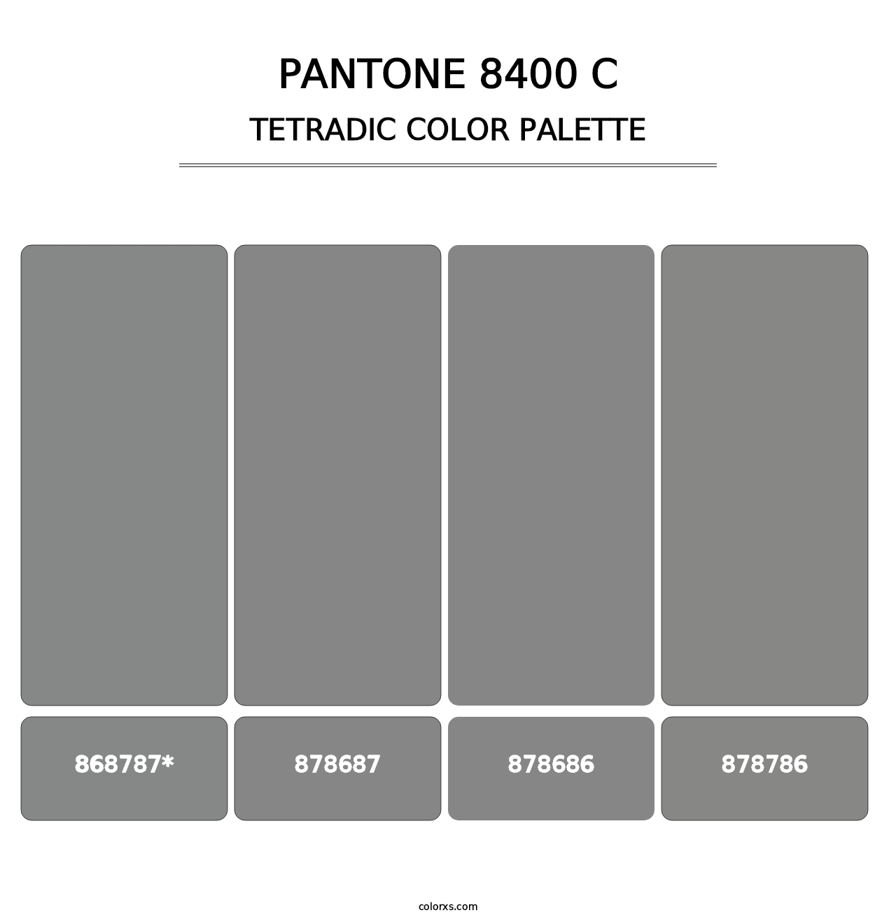 PANTONE 8400 C - Tetradic Color Palette