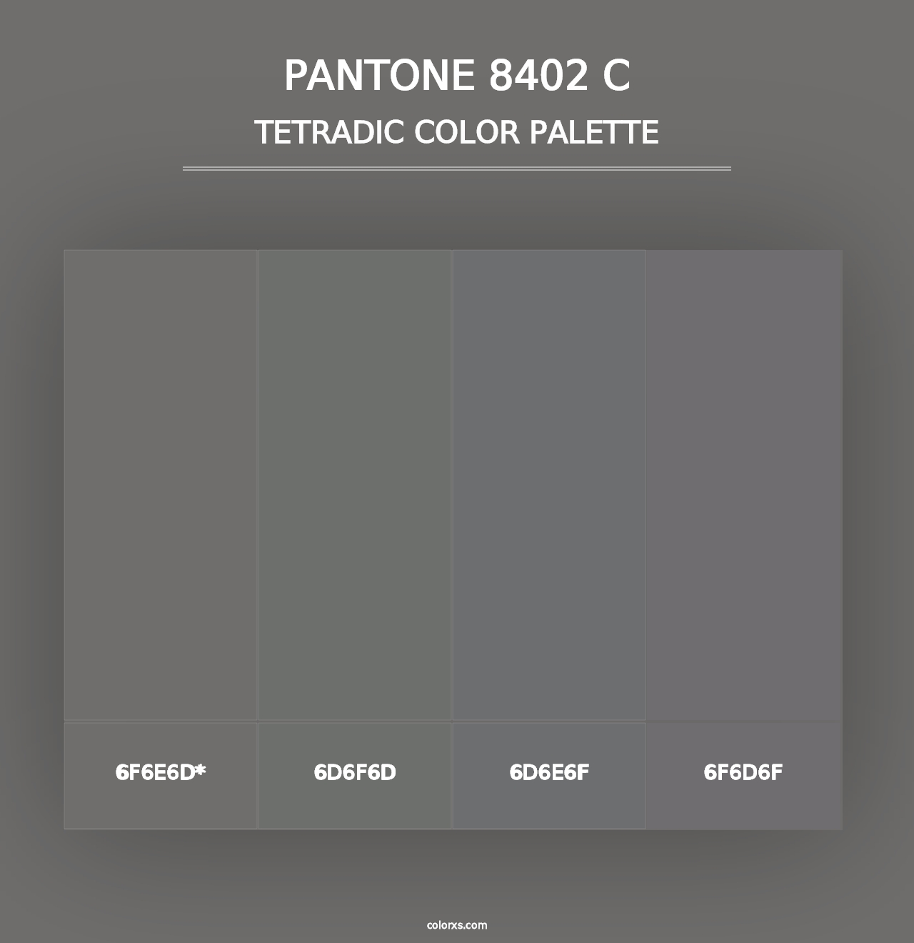 PANTONE 8402 C - Tetradic Color Palette