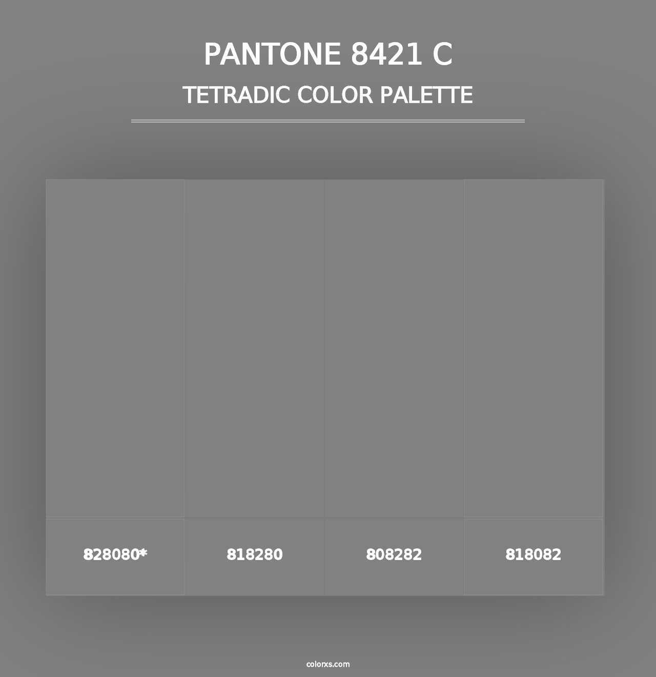 PANTONE 8421 C - Tetradic Color Palette