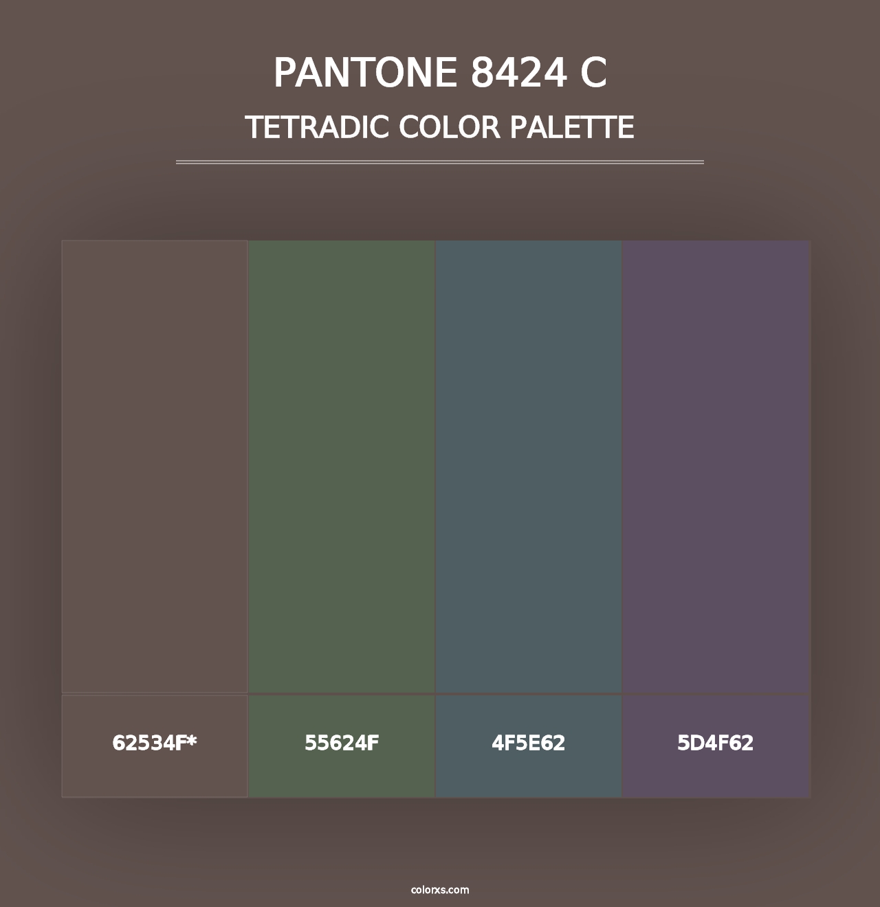 PANTONE 8424 C - Tetradic Color Palette