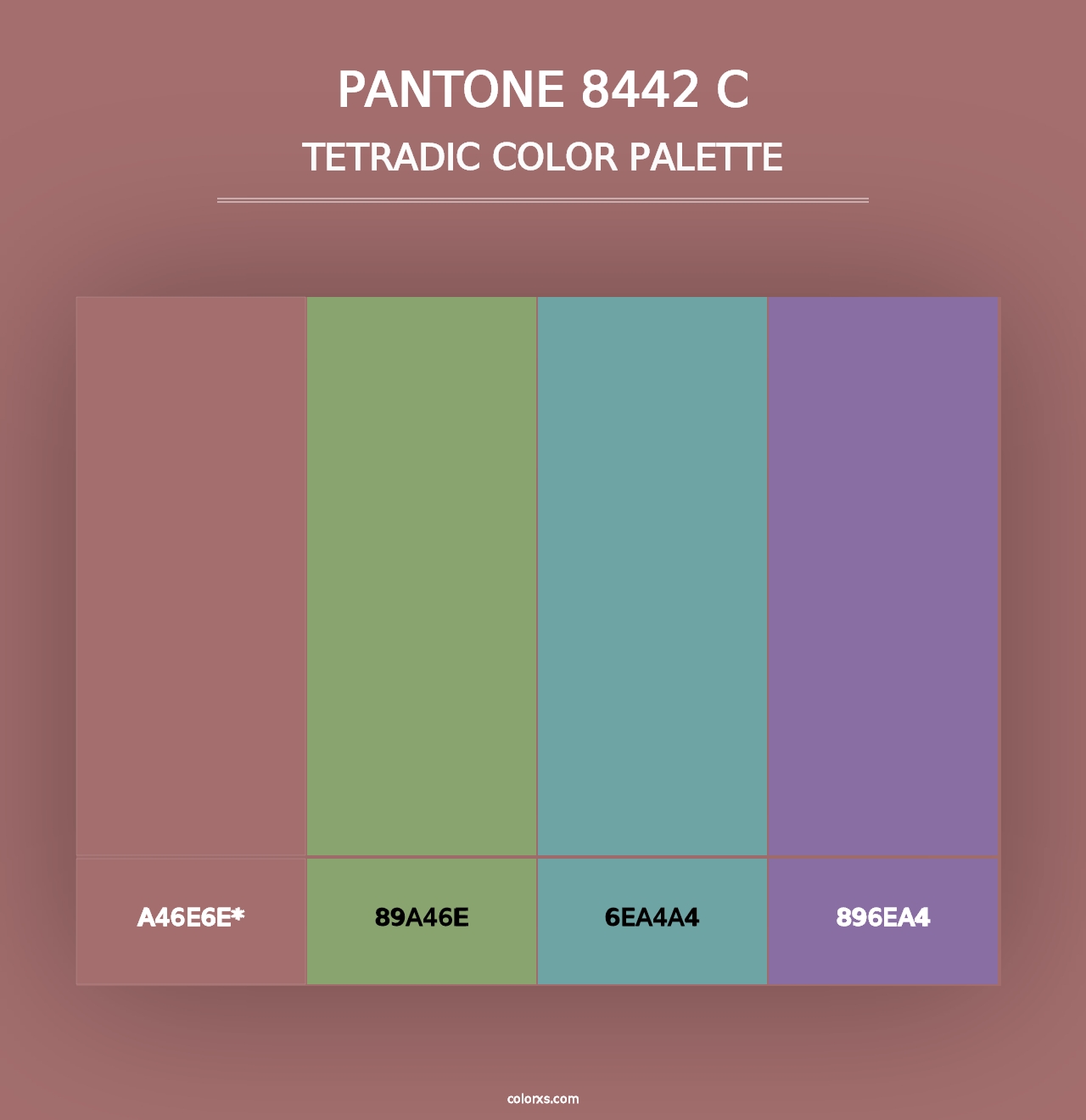 PANTONE 8442 C - Tetradic Color Palette