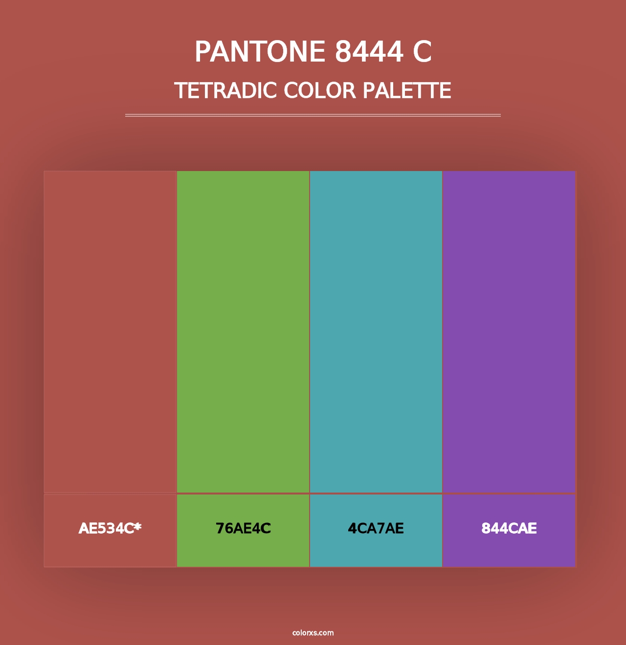 PANTONE 8444 C - Tetradic Color Palette