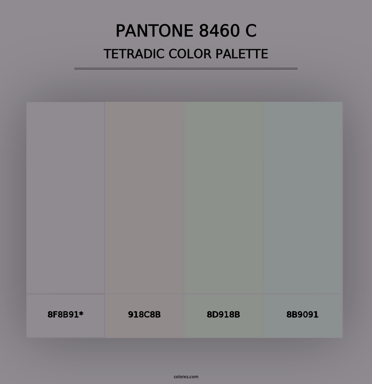 PANTONE 8460 C - Tetradic Color Palette