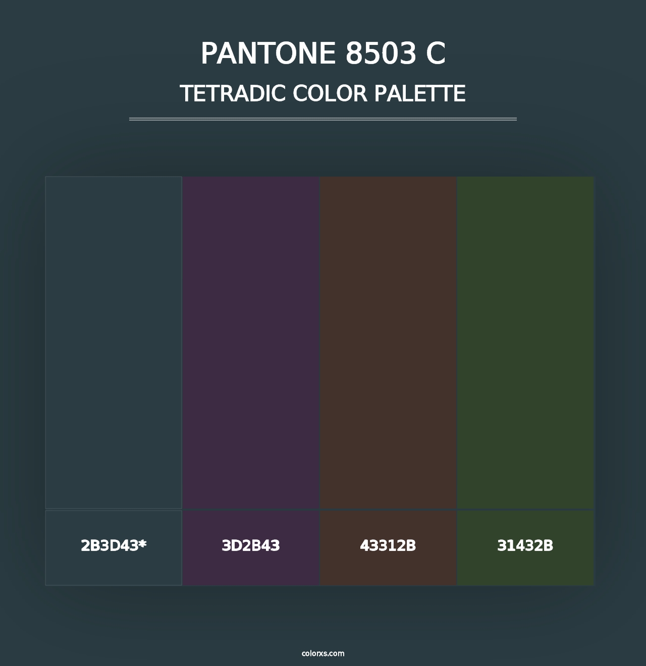 PANTONE 8503 C - Tetradic Color Palette