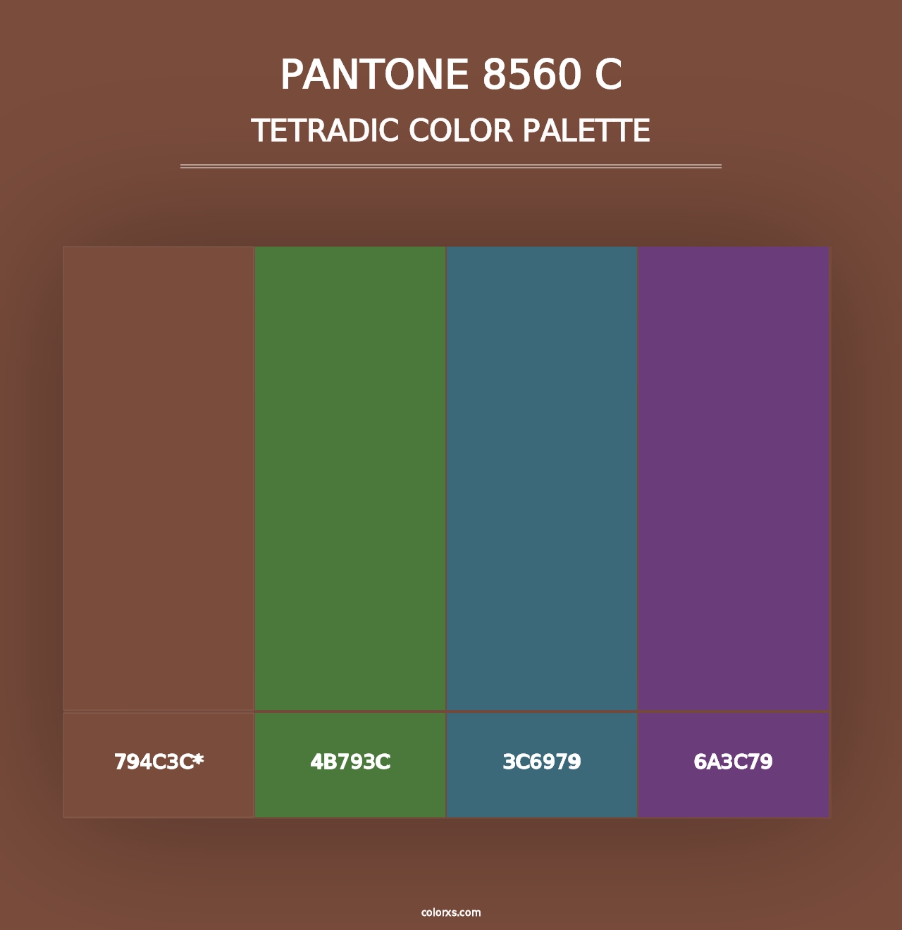 PANTONE 8560 C - Tetradic Color Palette