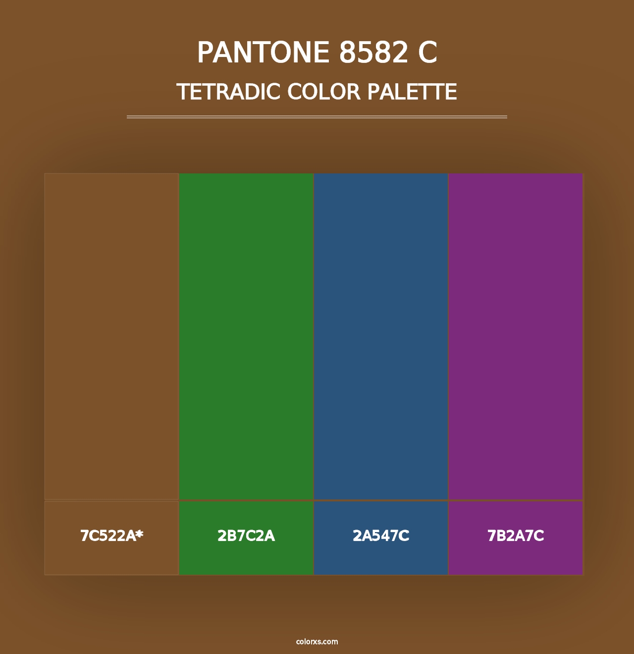 PANTONE 8582 C - Tetradic Color Palette