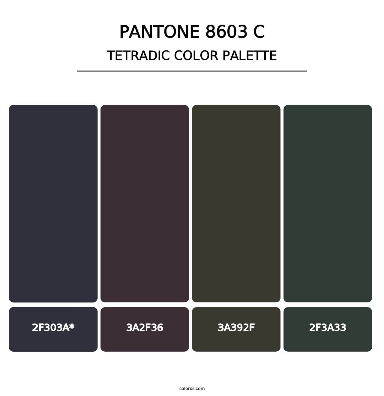 PANTONE 8603 C - Tetradic Color Palette