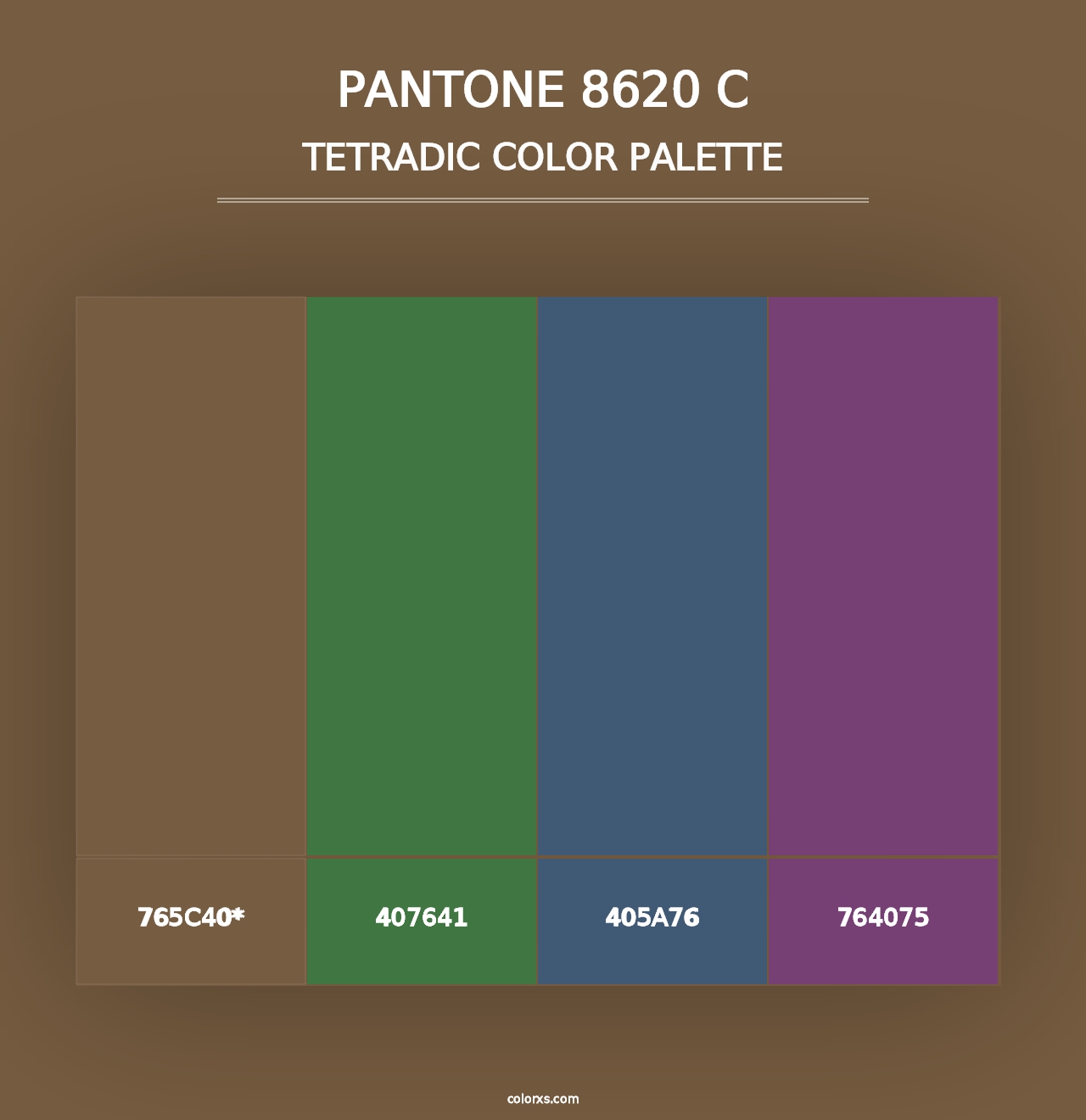 PANTONE 8620 C - Tetradic Color Palette