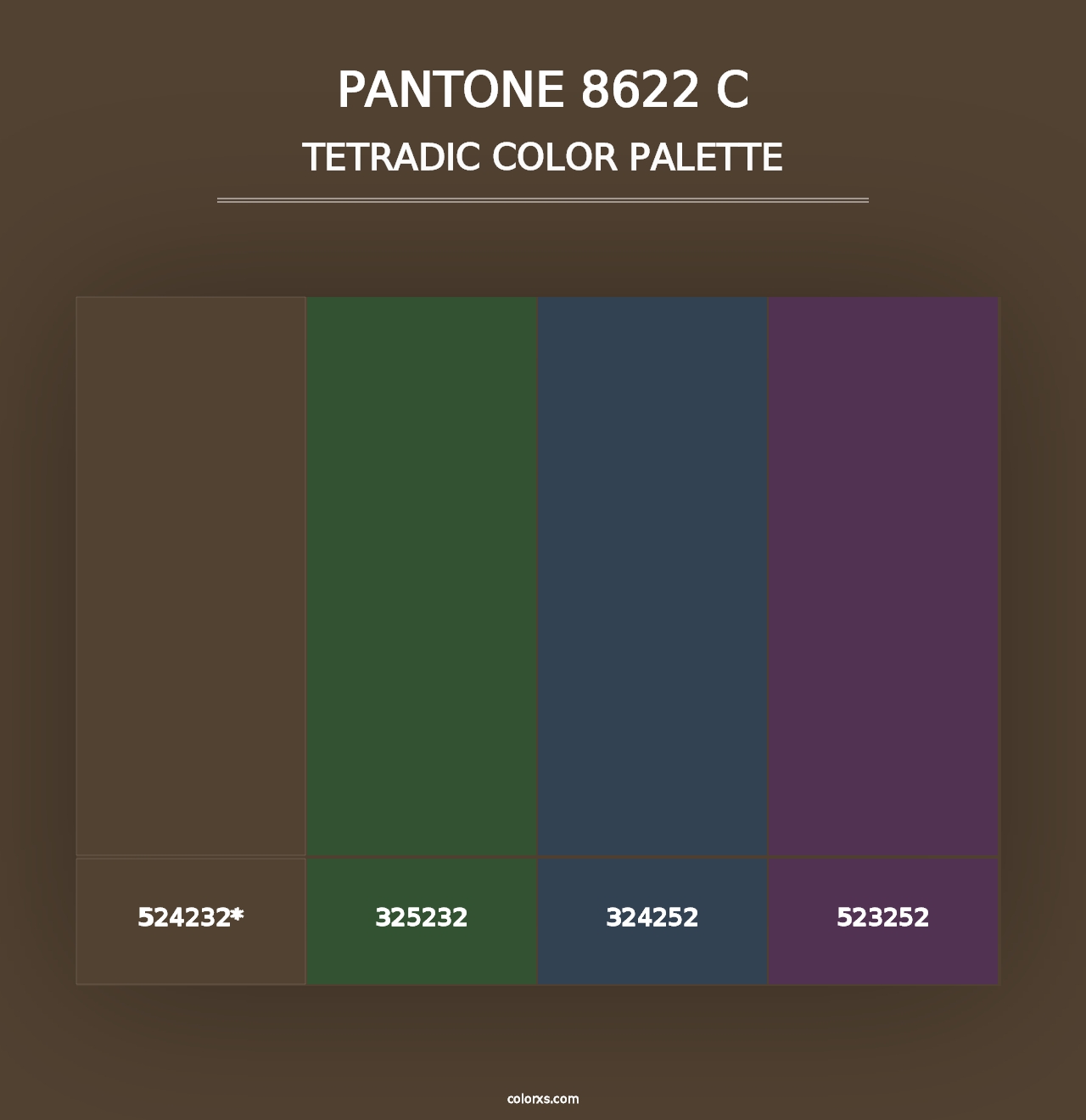 PANTONE 8622 C - Tetradic Color Palette