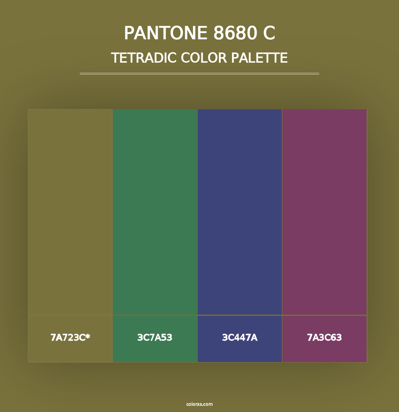 PANTONE 8680 C - Tetradic Color Palette