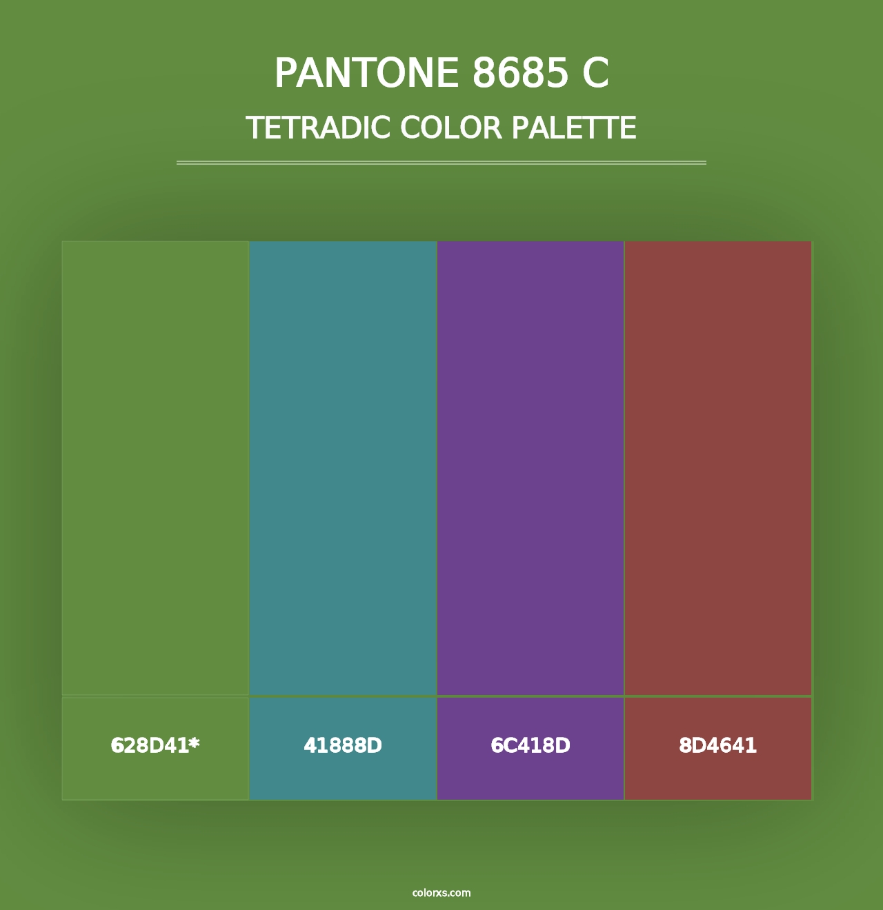 PANTONE 8685 C - Tetradic Color Palette