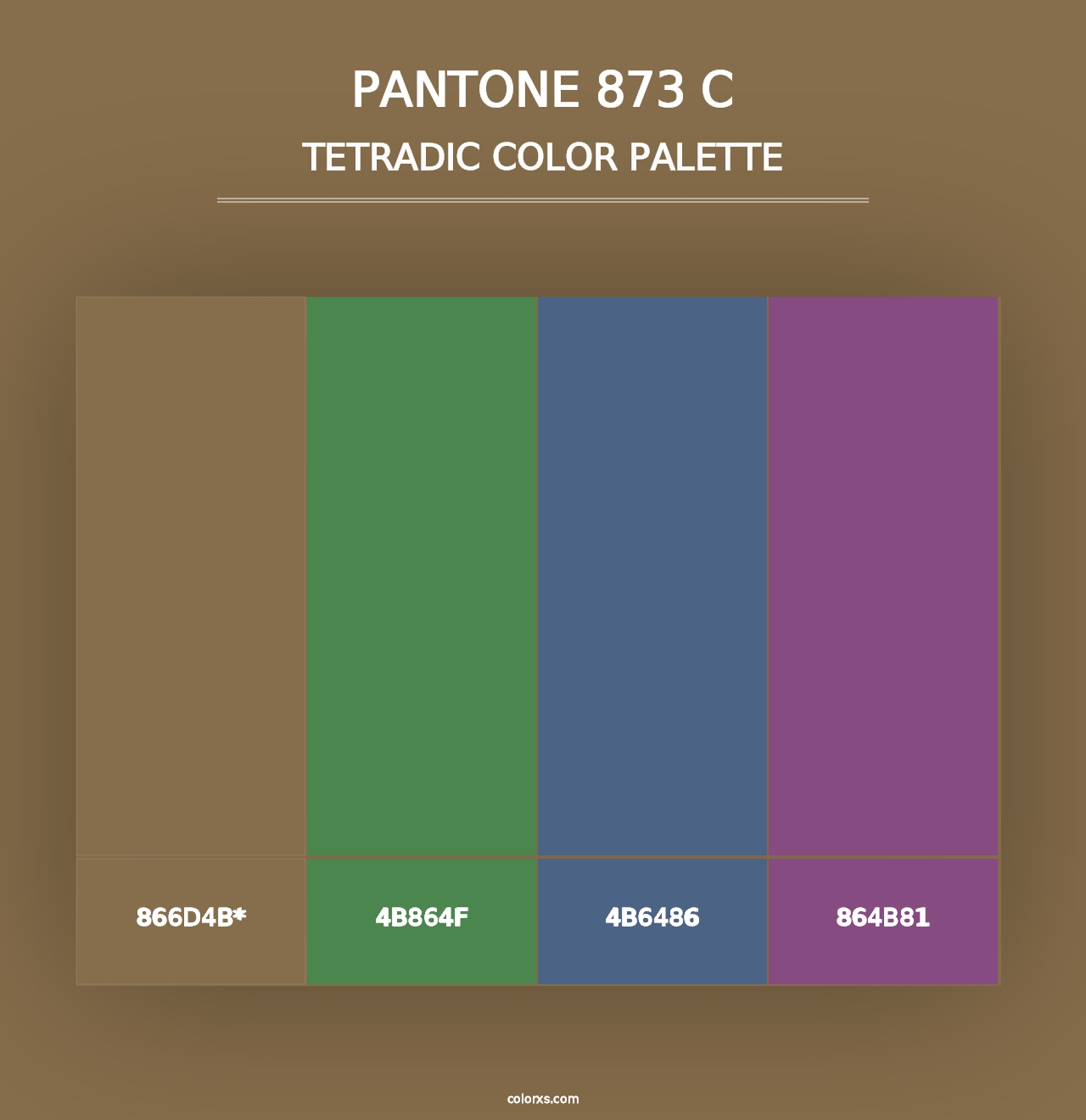 PANTONE 873 C - Tetradic Color Palette