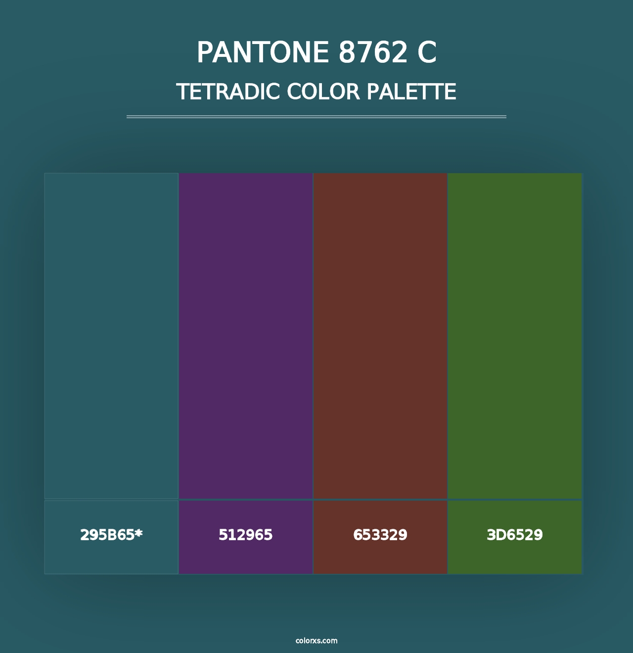 PANTONE 8762 C - Tetradic Color Palette